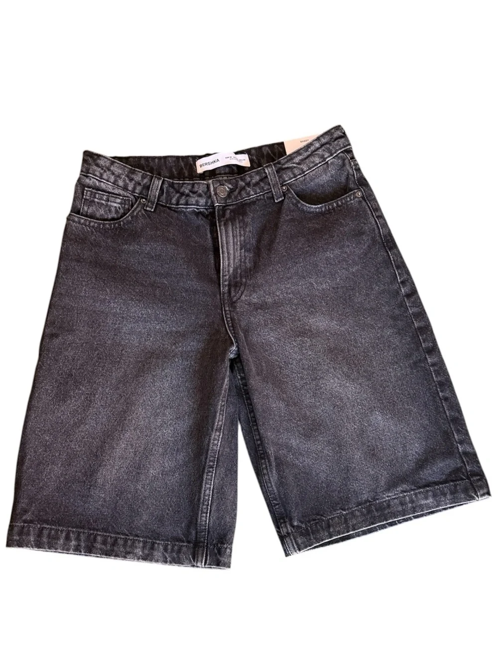 Women's Black Denim Bermuda Shorts